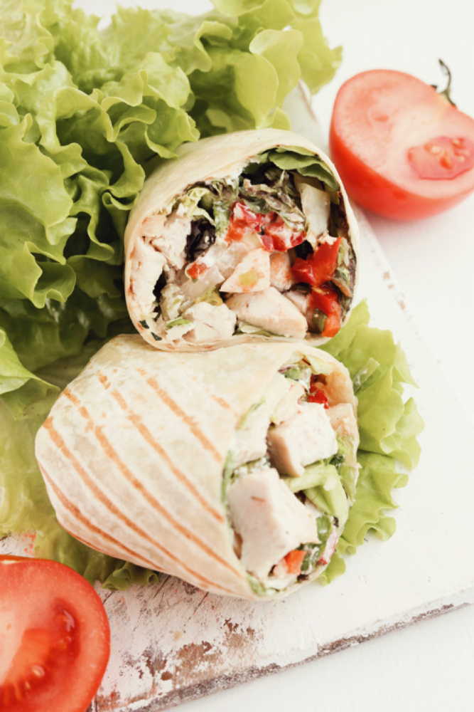 Hähnchen Gemüse Wrap